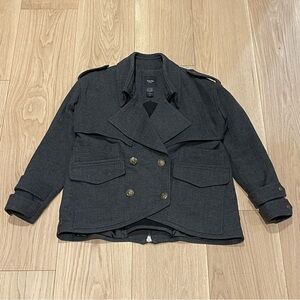 [Smythe] Officer Jacket Charcoal Gray Tailored with Gold Buttons - 6